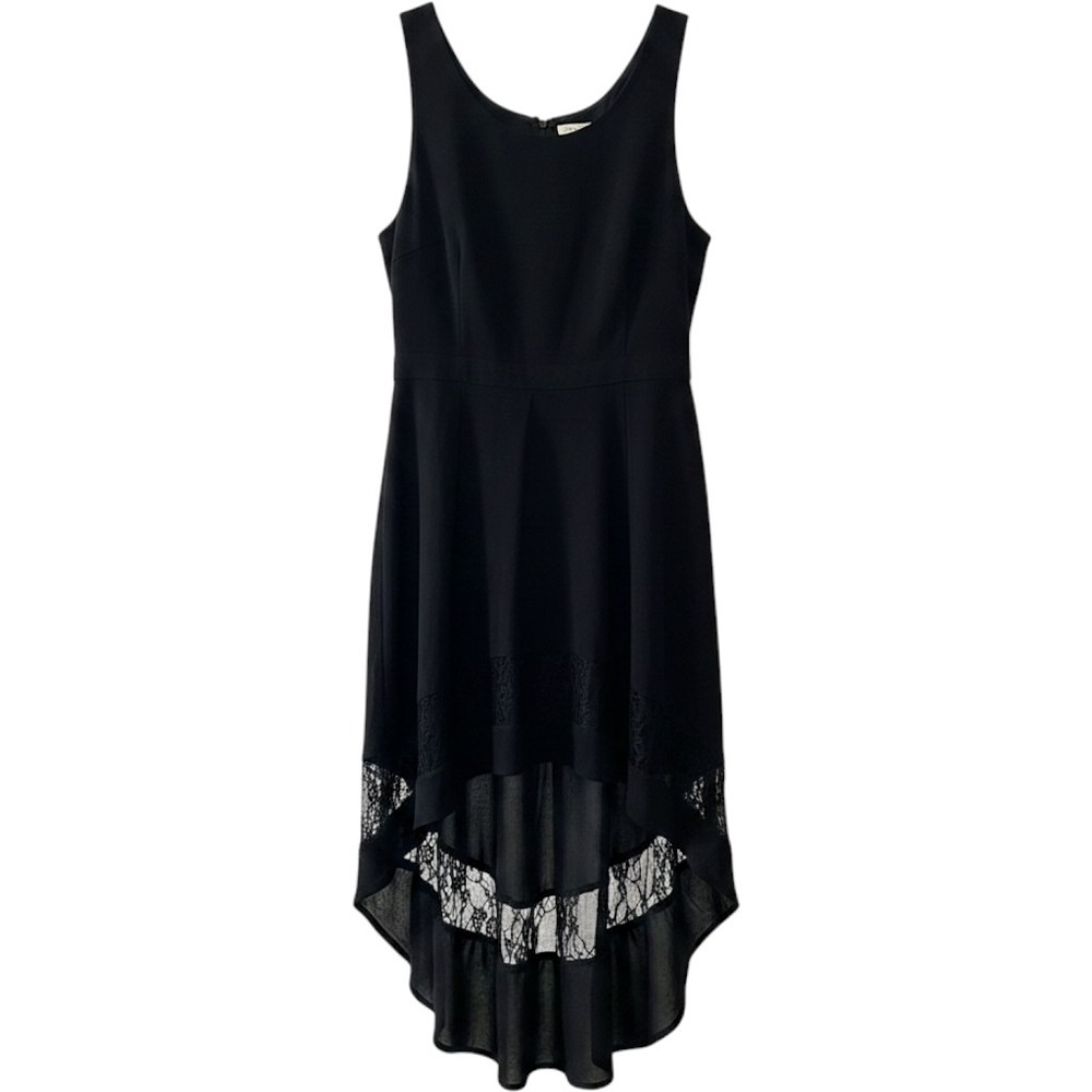 Forever 21 Womens Black High Low Lace Hem Sleeveless Dress‎ Small Cocktail Party